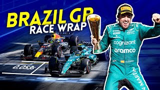 Fernando Alonso vs Sergio Perez 2023 BRAZIL GP highlights [upl. by Slack]