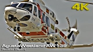 AgustaWestland AW139 Helicopter Close view 4K [upl. by Gerty]