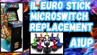 Microswitch Replacement  Industrial Lorenzo Euro Stick  Arcade1up Shinku Hadoken [upl. by Tterag222]