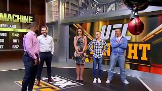 MMA Fighters hitting the punching machine Mcgregor Woodley Ortega and more [upl. by Nauqan]