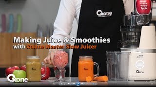 THE REAL JUICES amp SMOOTHIES by Oxone Slow Juicer OX875N [upl. by Eicyal899]