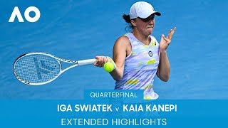 Iga Swiatek v Kaia Kanepi Extended Highlights QF  Australian Open 2022 [upl. by Otokam]