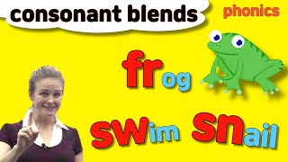 Consonant Blends  bl br cl cr fl fr gl gr pl pr s blends  Phonics [upl. by Harlamert387]