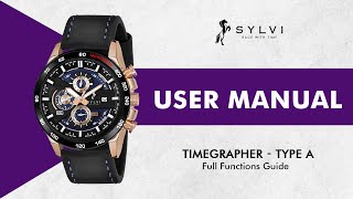 SYLVI Timegrapher Type A User Manual⌚  How To Use Chronograph Watch Guide❓ Step by Step [upl. by Barrie531]