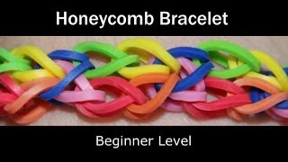 Rainbow Loom® Honeycomb Bracelet [upl. by Yesac320]