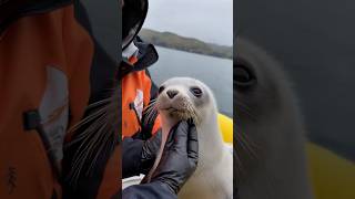 Heartwarming rescue of baby seal polarbearrescue wildlifeconservation arcticanimals [upl. by Michelle]