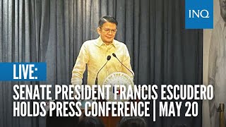 LIVE Senate President Francis Escudero holds press conference  May 20 [upl. by Tedder203]