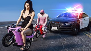 Robbing Banks with Jenna Ortega in GTA 5 [upl. by Adnolohs113]