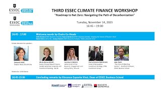 Third ESSEC Climate Finance Workshop  November 14 2023 [upl. by Ayk]