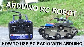 How to use RC radio with Arduino RC Arduino robot [upl. by Adnilema]