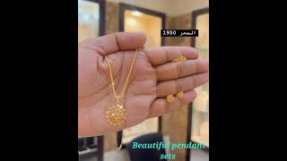 Dubai GoldLatest pendant set design2024 dubai pendant gold lightweight jewelry design [upl. by Benedikta]