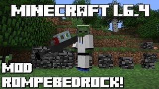 Minecraft 164 MOD ROMPE BEDROCK [upl. by Sumerlin]