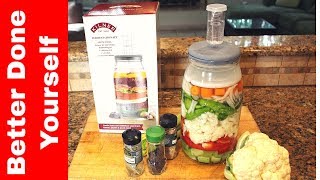 Fermenting Homemade Giardiniera in a Kilner Fermentation Set [upl. by Einad]