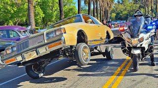 POLICE INVADE LOWRIDER CAR SHOW in Elysian Park [upl. by Otero537]