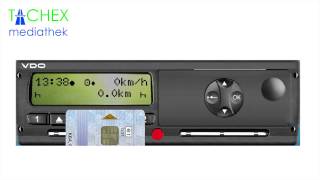 Einstellungen Digitaler Tachograph zu Schichtbeginn bei VDO 14  2x [upl. by Nywrad558]