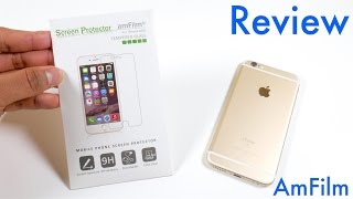 AmFilm Tempered Glass Screen Protector for iPhone 6S6S Plus Installation and Review [upl. by Setarcos547]