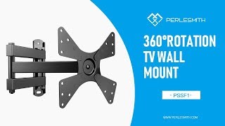 PSSF1 360° Rotation Full Motion TV Mount for 10quot  40quot TVs  PERLESMITH [upl. by Ro560]