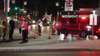 Vehicle drives over median and flips into oncoming traffic on Logan ave [upl. by Rolfston]