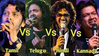 Eyy Bidda Idhi Naa Adda  Pushpa Songs  Tamil Vs Telugu Vs Hindi Vs Kannada  Allu Arjun [upl. by Assirim]