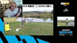 xQc reacts to Nadeshot Hitting a HoleinOne [upl. by Nodnahs]