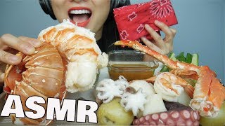 ASMR SEAFOOD Boil Giant LOBSTER  KING CRAB  Octopus  Shrimp EATING SOUNDS  SASASMR [upl. by Htabazile982]