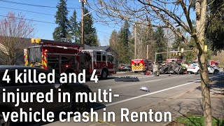 4 killed 4 injured in multivehicle crash in Renton [upl. by Applegate]