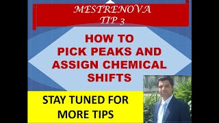 MestreNova Tutorial Tip 3  Peak picking  NMR software  Chemical Shift  Chemwonders  Topspin [upl. by Eelik]