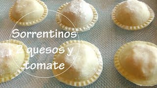 Hacer SORRENTINOS AMASADOS con PALOTE  2 QUESOS Y TOMATE SUPER SIN MAQUINA  Acqua Rosa Recetas [upl. by Bettina]