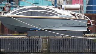 Mega Yacht quotFlying Fox quotwithTender Boat at Lürssen Shipyard BremenVegesack [upl. by Geer460]