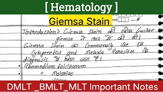 Giemsa Stain In Hindi  Giemsa Stain Procedure  Giemsa Stain Preparation [upl. by Ries]