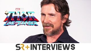 Christian Bale Interview Thor Love And Thunder [upl. by Initof762]