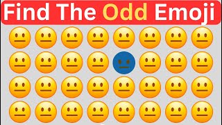 Find The Odd Emoji Out  Odd One Out Puzzle  Emoji Puzzles [upl. by Eba]