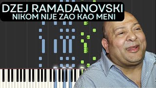 Dzej Ramadanovski  Nikom nije zao kao meni  piano cover TUTORIAL harmonika [upl. by Alexandro]