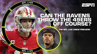 Can the Ravens throw the 49ers and Brock Purdy OFF COURSE 🤔  NFL Live [upl. by Assilac]