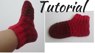 🔴 Cómo tejer MEDIAS o CALCETINES a Crochet Paso a Paso  TUTORIAL SUPER FÁCIL [upl. by Gokey76]