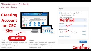 Chinese Government Scholarship 2022 account creation procedure  How to Create CSC Account [upl. by Medora]