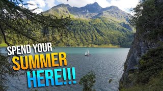 ST MORITZ  Engadin 3 Lakes SUMMER – Silvaplana amp Sils SWITZERLAND Surfing Paradise Travel Guide [upl. by Enilamme]