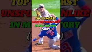 TOP 10 WORST UNSPORTMANLIKE IN THE MLB  Part 1 mlb baseballclassic professionalbaseball [upl. by Keiko176]