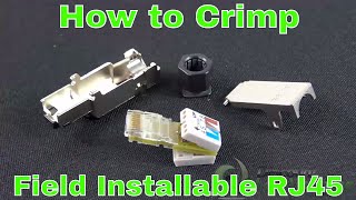 How to crimp field installable RJ45 industrial shielded modular connectors and overview [upl. by Suiratnauq]