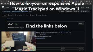 Touchpad Unresponsive How to Fix  Magic Trackpad on Window 11 Not Working [upl. by Ahsikit]