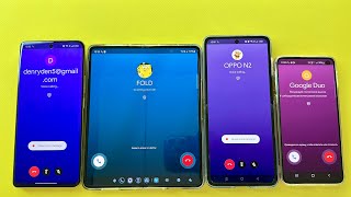 Incoming Call Google Duo NandBox BabyPhone Samsung Z Fold4 vs S10E vs OppO N2 vs Realmi [upl. by Nwadal]