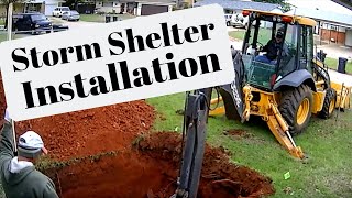 Tornado Shelter Installation Time Lapse  Backyard Shelter OKLAHOMA [upl. by Ahsenauj]