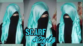 stylish scarf style  how to wear stylish Hijab with Niqab Patti [upl. by Cicily]