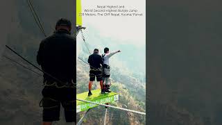 Nepal Highest and World Second Highest228 Meters Bungy Jump I THE CLIFF NEPAL KUSMA PARBAT [upl. by Acherman]