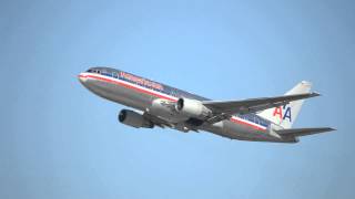 American Airlines Boeing 767200ER N335AA Takeoff From LAX [upl. by Waldon]