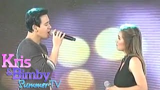 Kris TV Erik amp Angeline sing quotBakit ngayon ka langquot [upl. by Nomi662]