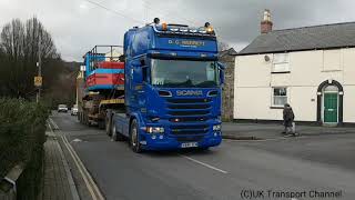 D C Merrit Scania R730 V8 with big load leaving Ivybridge Paper Mill 4K amp HD [upl. by Morril965]