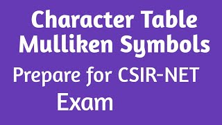 Character Table  Mulliken Symbols prepare for csirnet exam [upl. by Kathi]