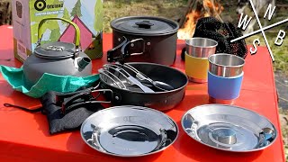 ODOLAND Portable Camping Cookware  Unboxing amp Review [upl. by Verda]