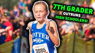 Grace Ping 7th Grader Takes Down ENTIRE Roy Griak High School Field [upl. by Keare]